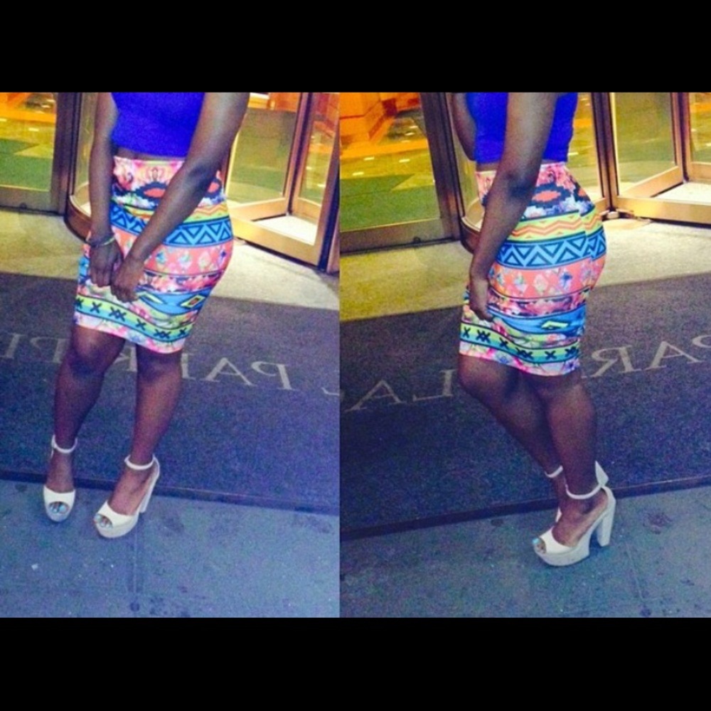 Vibrant Pencil Skirt